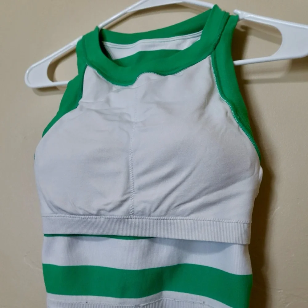 Target Green and White Striped Bra - Picture 3 of 3